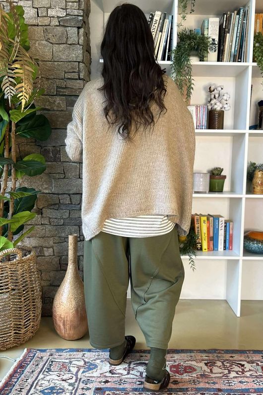 Inside Out Oversized Grunge Knit Oatmeal